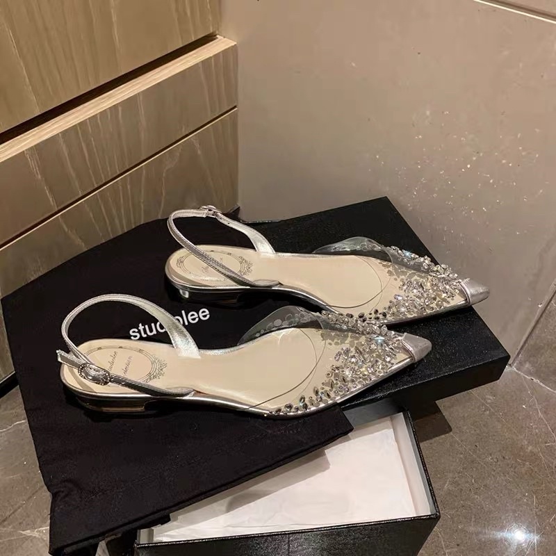 Giày bệt đính đá bling bling công chúa