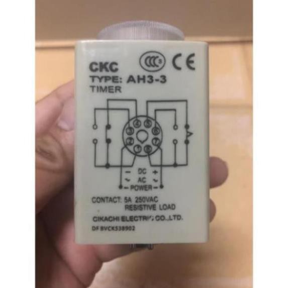 Relay timer, rơle thời gian, hẹn trễ CKC AH3-3 220V