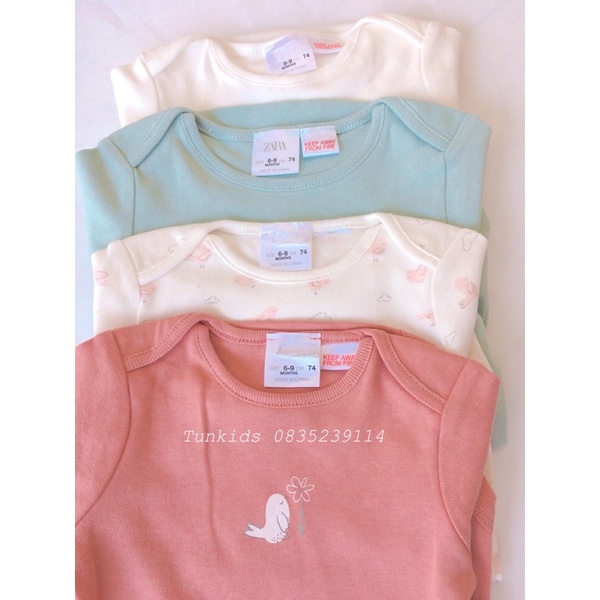 {Size 18/24m} Bodysuit cotton organic ZA.RA cực đẹp(chọn mẫu)