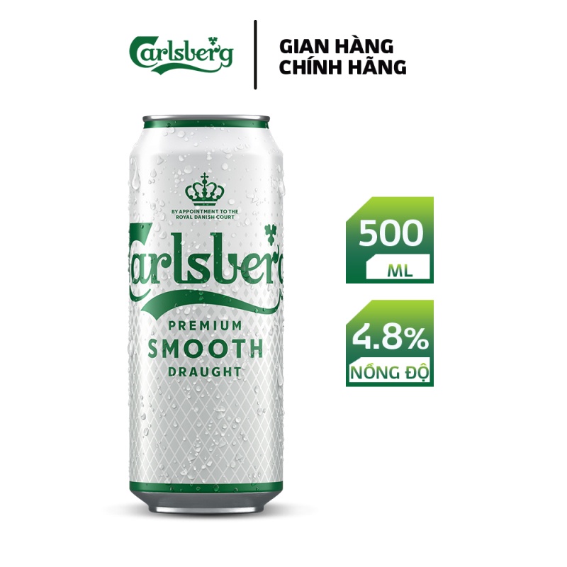 [Mã BMBAU50 giảm 7% đơn 99K] Lốc 4 lon bia Carlsberg Smooth (500ml/lon)