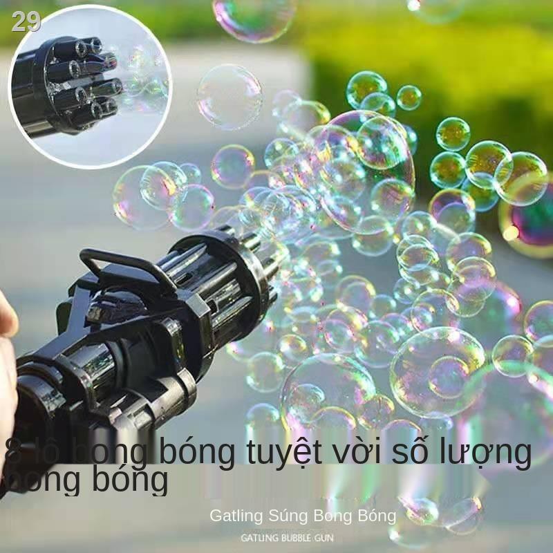 Máy làm bong bóng Gatling nổ mô hình tự động mạng người nổi tiếng Douyin thổi đồ chơi trẻ em sạc mới Quà tặng bán