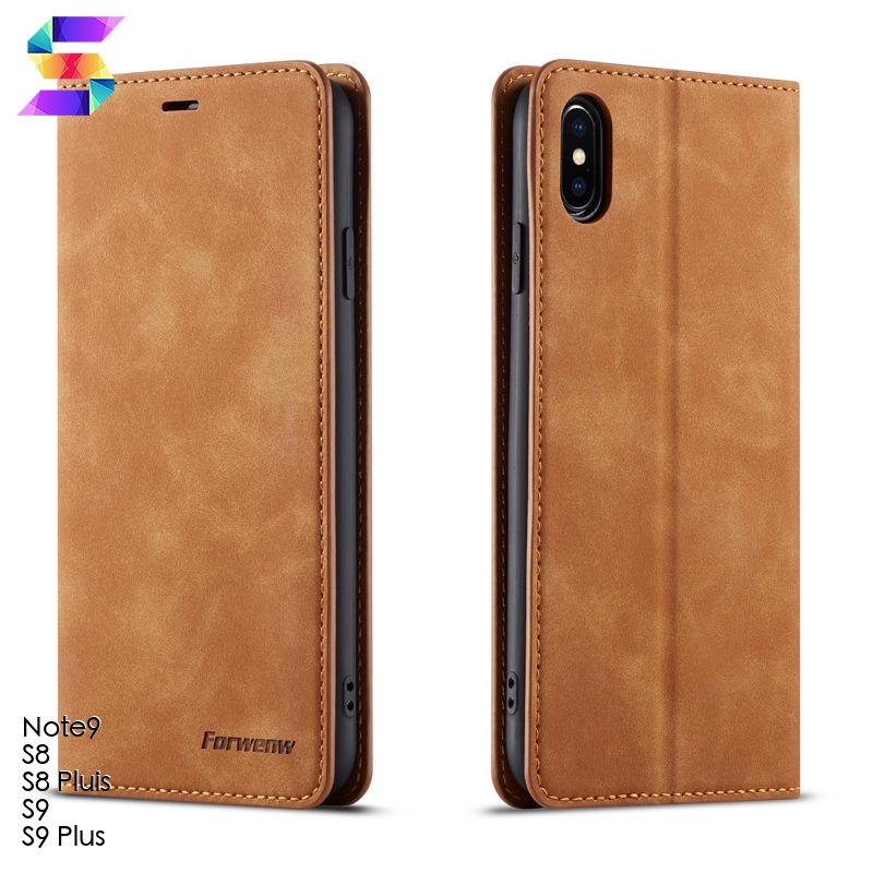 Bao da có chỗ để thẻ phong cách retro cho Samsung Note9 Dream