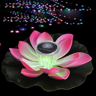 Đèn hoa sen năng lượng mặt trời trang trí hồ nước, sân vườn (nhiều màu).