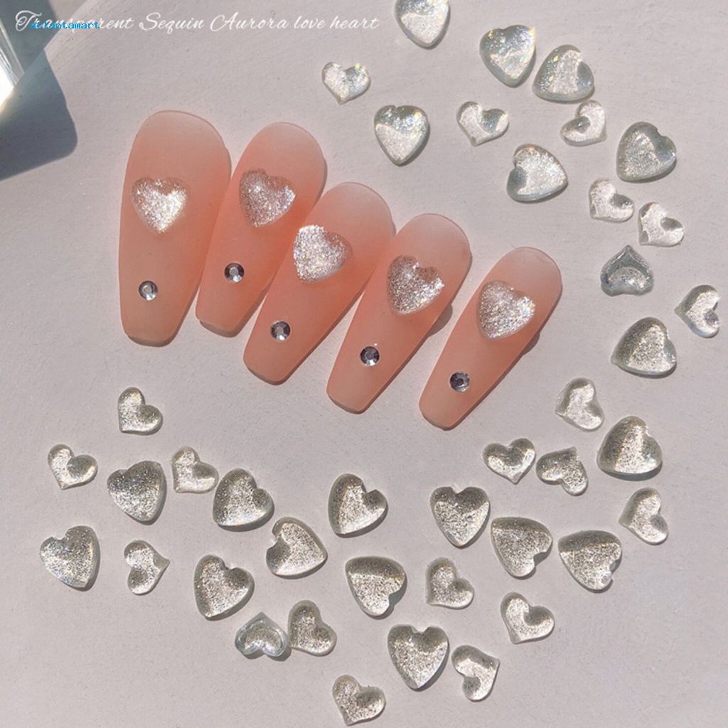 Atl| Phụ Kiện Trang Trí Móng Tay Hình Trái Tim 3D Xinh Xắn