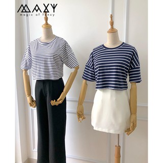Áo croptop tay ngắn short stripped tee Maxy Workshop