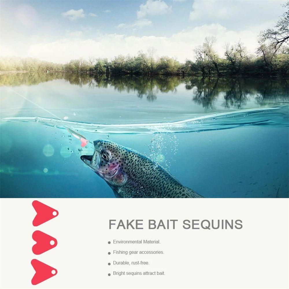 AUGUSTINA Mồi Câu Cá Đính Sequin Lấp Lánh Có Móc Câu Tiện Dụng