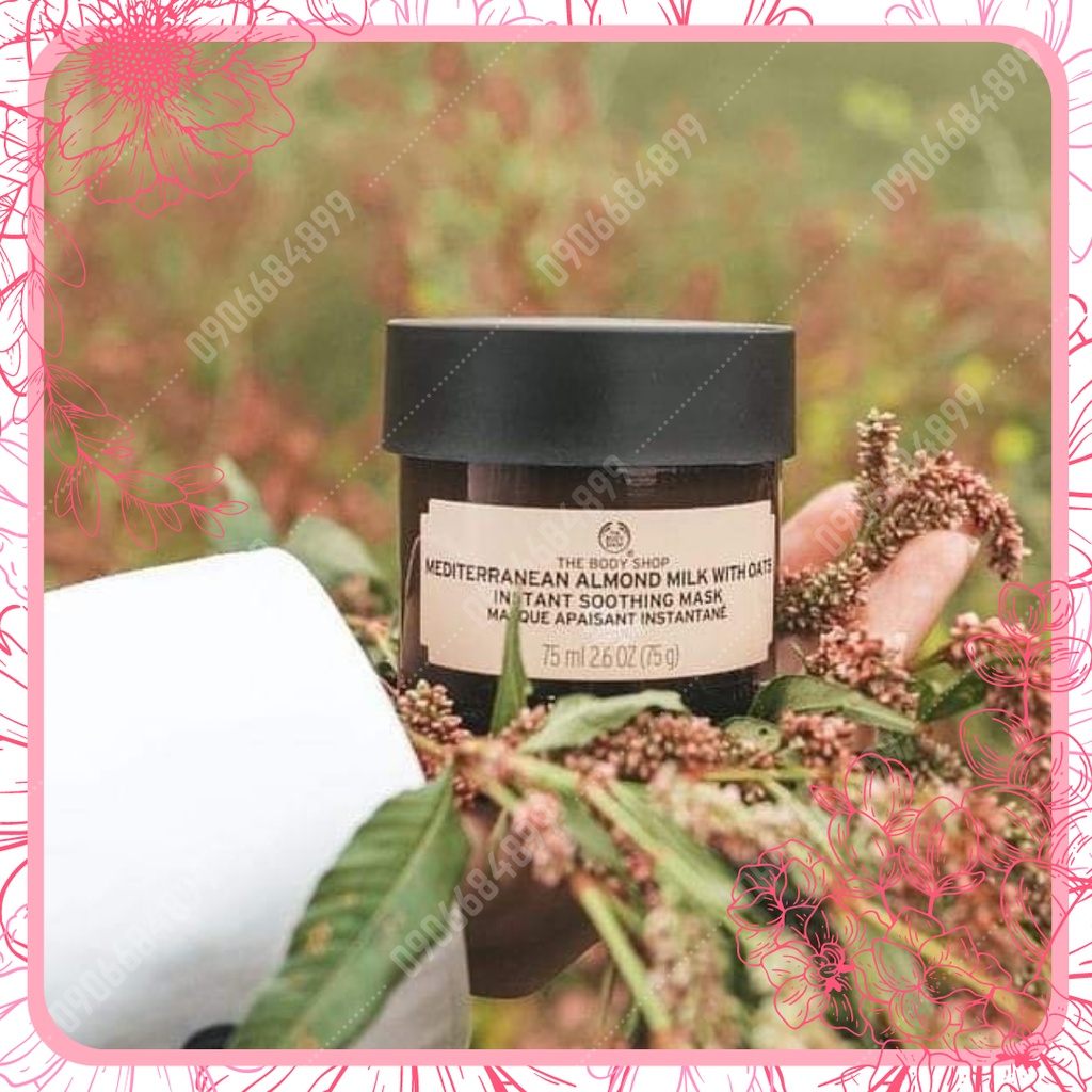 Mặt nạ làm dịu da 💓 THE BODY SHOP 💓 Mediterranean Almond Milk with Oats Instant Soothing Mask 75ml