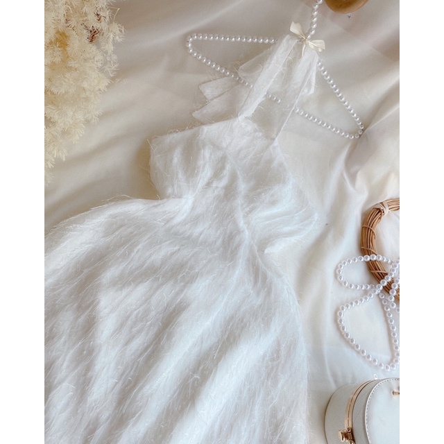 ❤️thanh lí used Đầm yếm lông vũ kèm hình thật