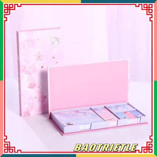 Hộp 6 tập giấy note màu hình hoa