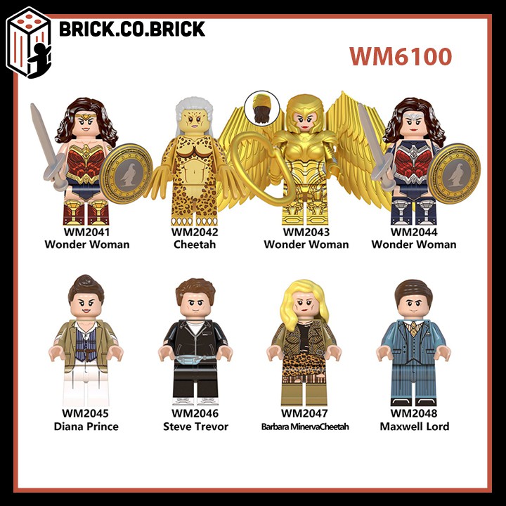 Đồ chơi lắp ráp minifigure và non lego DC Justice League - Mô hình Lắp Ghép Nhân Vật Cheetah, Wonder Woman - WM6100