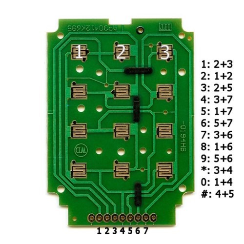 Bàn phím ma trận nhựa cứng 3×4-TH299