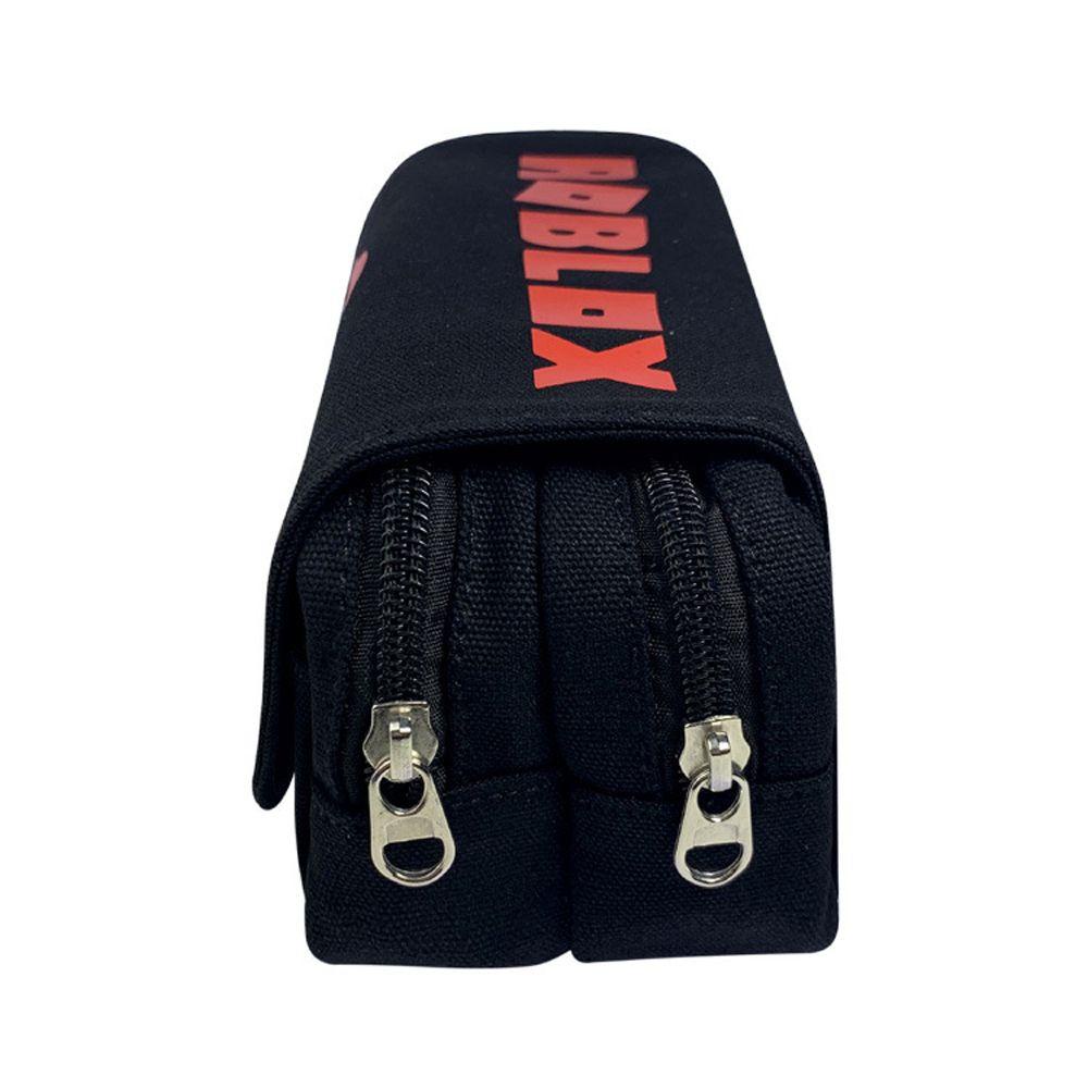 Túi Đựng Bút Bằng Vải Canvas Hai Lớp Đa Năng Có Khóa Kéo In Hình Roblox Dễ Thương