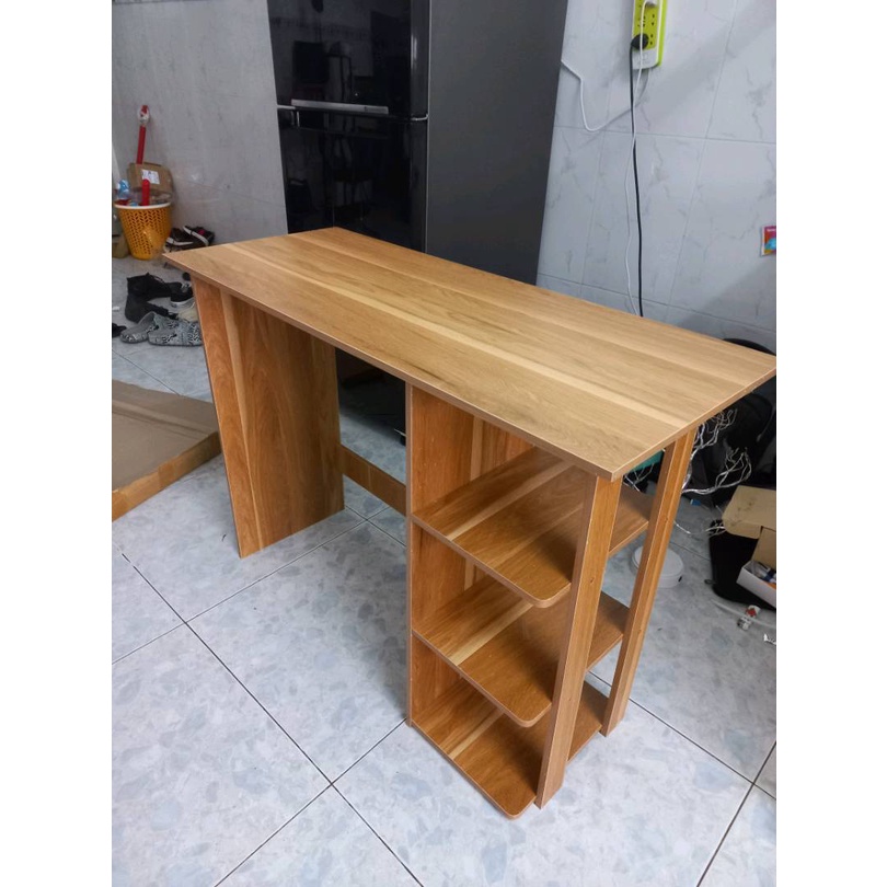 Bàn làm việc thông minh kèm kệ sách tiện lợi bàn học gỗ công nghiệp MDF phủ melamine cao cấp