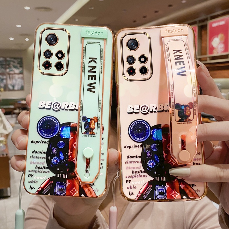 Ốp Lưng Có Dây Đeo Cổ Tay Cho Xiaomi Redmi 9 9A Note 7 8 9 10 11 Pro POCO F3