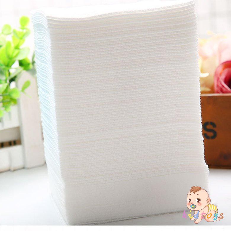 Hộp 80 Khăn Giấy Cotton Trắng Dùng Một Lần Cho Trẻ Sơ Sinh