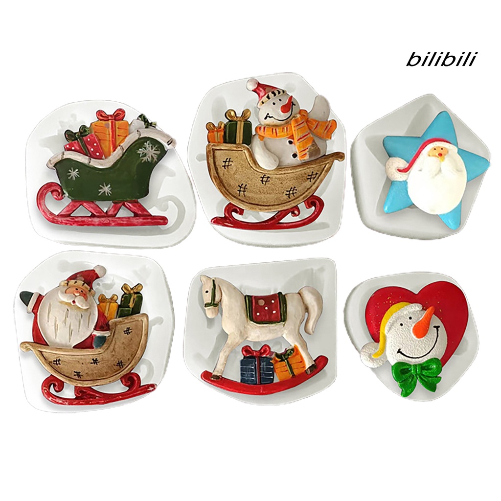 Khuôn Làm Bánh Không BPA Chống Dính Hình Ông Già Noel DIY