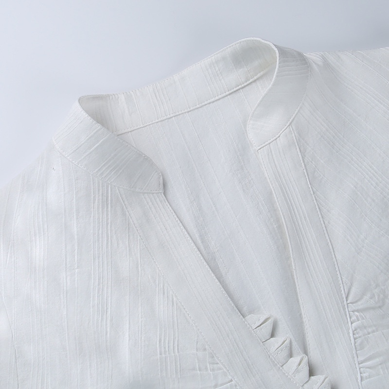 Thời Trang Áo tank top Tay Dài Màu Trơn Phối Nút + Dây Cột Thiết Kế Cá Tính Cho Nữ