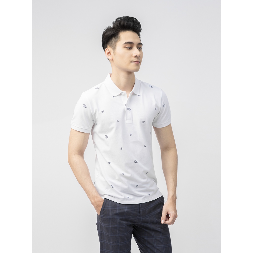 Áo polo nam ARISTINO họa tiết in thuyền độc đáo, vải mềm thấm hút và đàn hồi tốt - APS003S1