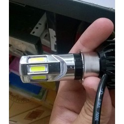 Bóng đèn led xe máy 6 tim quạt tản nhiệt