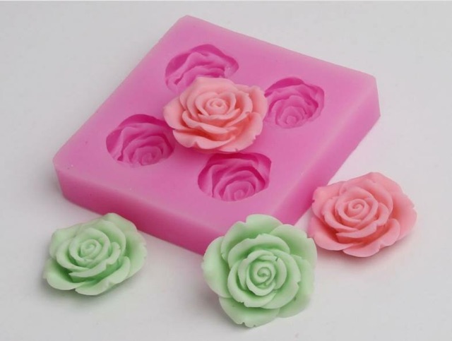 Khuôn rau câu silicon 4D Hồng 4b Vuông Mã SG2313