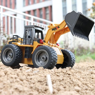 [ Sẵn Hàng ] Xe ô tô xúc đất Huina 1520 huina520 điều khiển từ xa, máy lật xe công trình - chính hãng 6 kênh 1:18 4 bánh