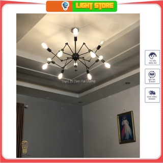 Đèn Thả Trần - Đèn Thả Trang Trí Kiểu Con Nhện 12 Tay Cứng TBD122 - Chiếu Sáng Hiện Đại, Phong Cách Châu Âu, Độc Đáo