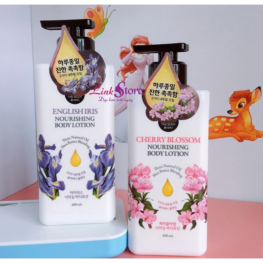 Dưỡng thể nước hoa On The Body 400ml