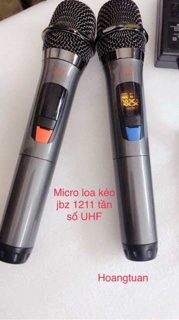 LOA KÉO DI ĐỘNG JBZ 1211 bass 3 tấc 2 micro UHF