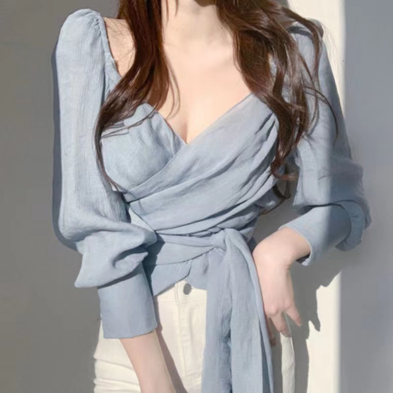 Hàng Mới Về Áo Sơ Mi Dài Tay Dáng Rộng Phong Cách Hàn Quốc Baju Wanita Lengan Panjang Hàng Mới Dành Cho Bạn Nữ