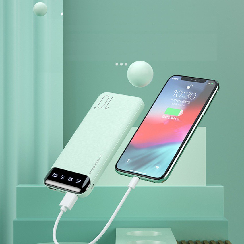 Sạc dự phòng chính hãng 10.000mAh|WK - WP161| Sạc nhanh |Tích hợp màn hình LED |Pin dự phòng cao cấp|LYNHSTORE21