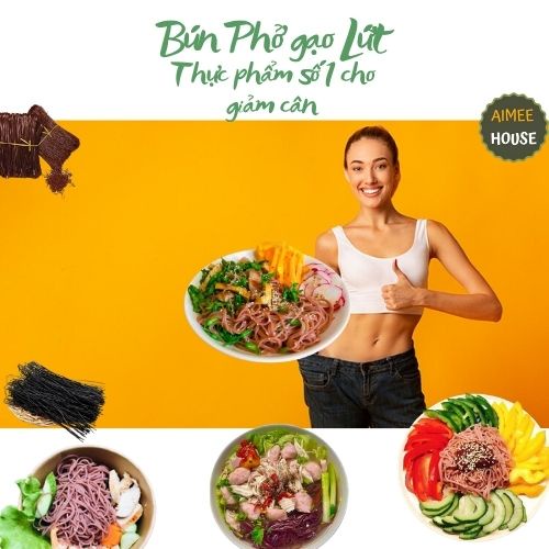 COMBO 2 gói Bún gạo lứt đỏ Hoàng Minh (250g) cao cấp, mềm dẻo dai, thơm ngon, Aimee House | BigBuy360 - bigbuy360.vn