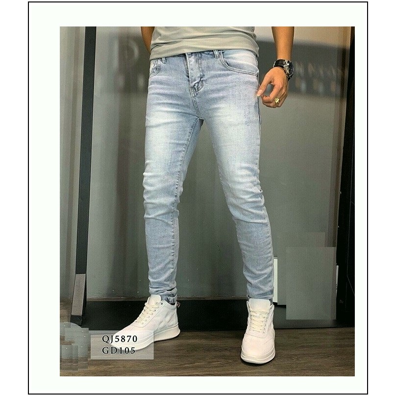 quần jean nam XANH BẠC (5678) chất jean giãn tốt PL2-2F5