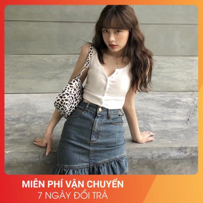 Áo Ba Lỗ Phối Khuy Cổ V 24AP Nữ [FREESHIP] 🌸 Croptop thun tăm body dáng ôm thể thao, học sinh cá tính Ulzzang 🌸 | BigBuy360 - bigbuy360.vn