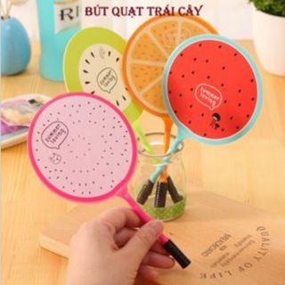 2 bút bi kiêm quạt hình trái cây