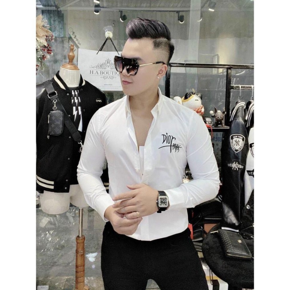 Áo Sơ Mi Nam Dài Tay Hàn Quốc Chuẩn Shop Form Slimfit Body Chất Cotton Lụa Không Nhăn Hàng loại 1