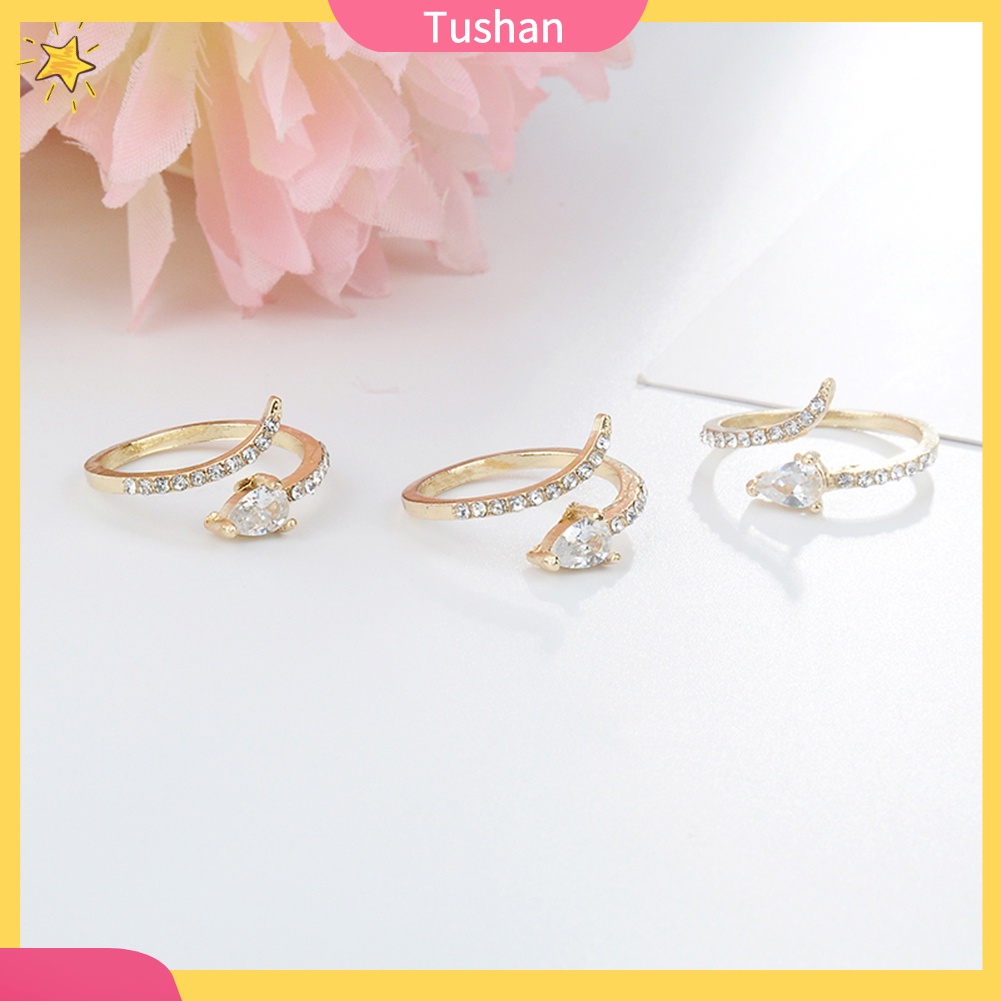 Nhẫn Hợp Kim Hình Rắn Đính Đá Thời Trang