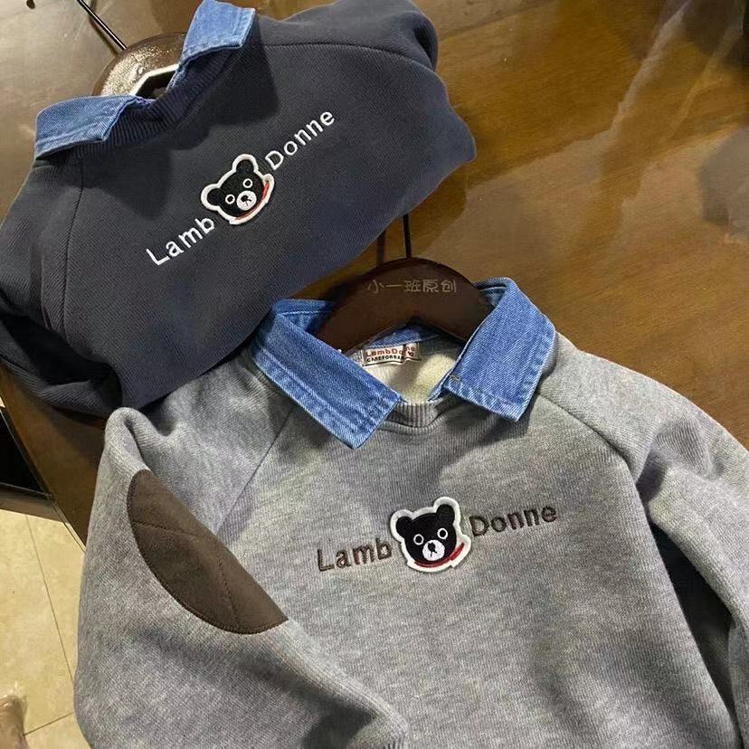 Áo Thun Sweater Phong Cách Hàn Quốc Phương Tây Thời Trang Thu Đông Mới 2022 Dành Cho Bé Trai