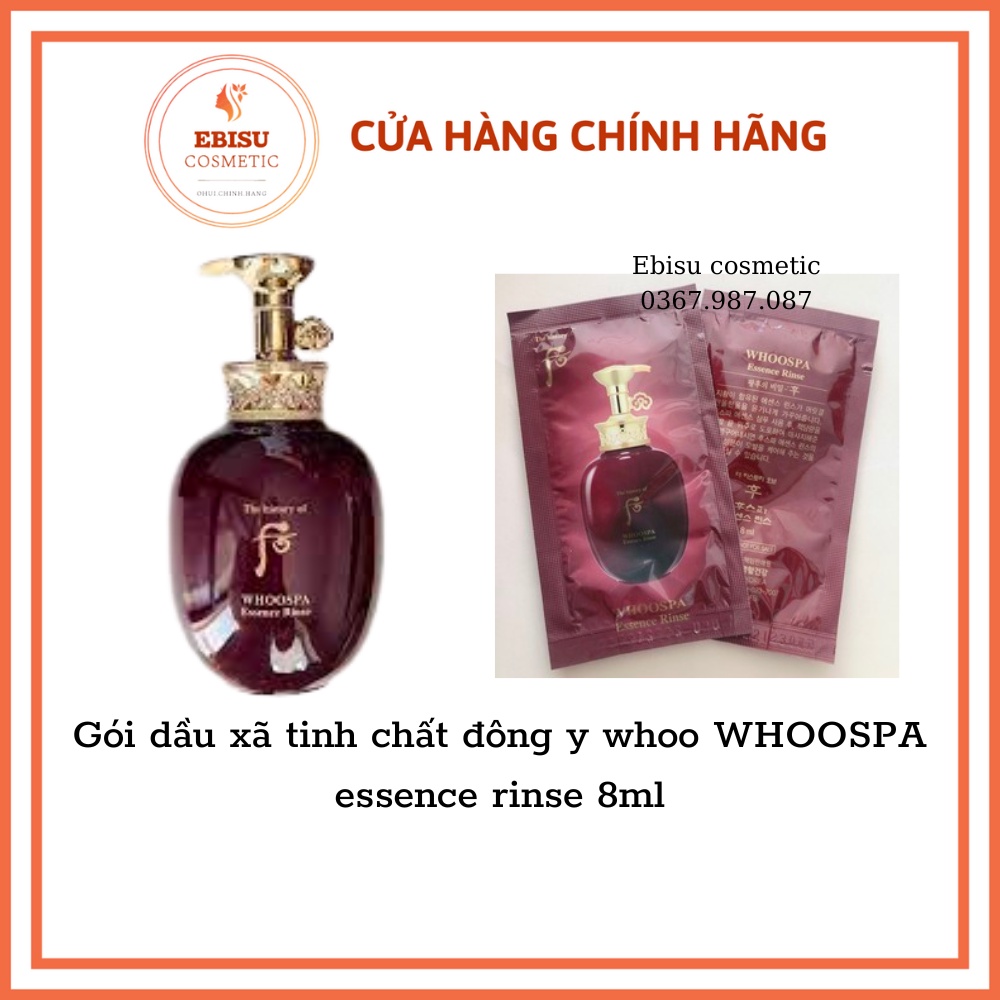 Gói dầu xã tinh chất đông y whoo WHOOSPA essence rinse 8ml_𝐄𝐁𝐈𝐒𝐔 𝐂𝐎𝐒𝐌𝐄𝐓𝐈𝐂𝐒