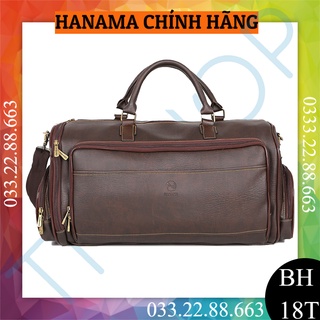 Túi Trống ,Túi Da Du Lịch HANAMA Move 2S Da Thật - Vừa 8 Bộ Quần Áo, 1 LapTop, 1 Ipad, 1 Đôi Giày