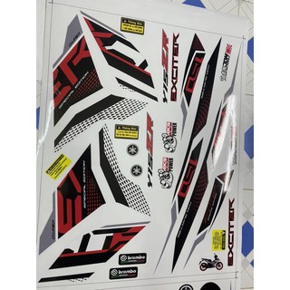 Tem rời exciter 150 2021 trắng đỏ