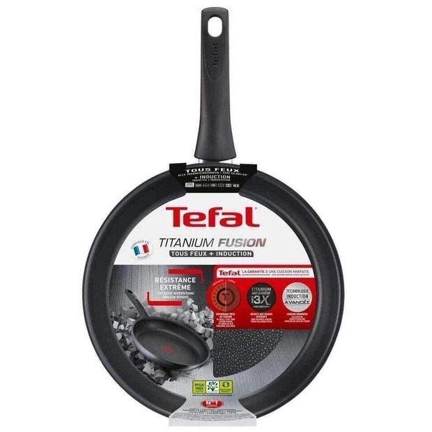 Chảo Tefal Titanium Fusion 21-24-28cm chảo chống dính vân đá, chính hãng