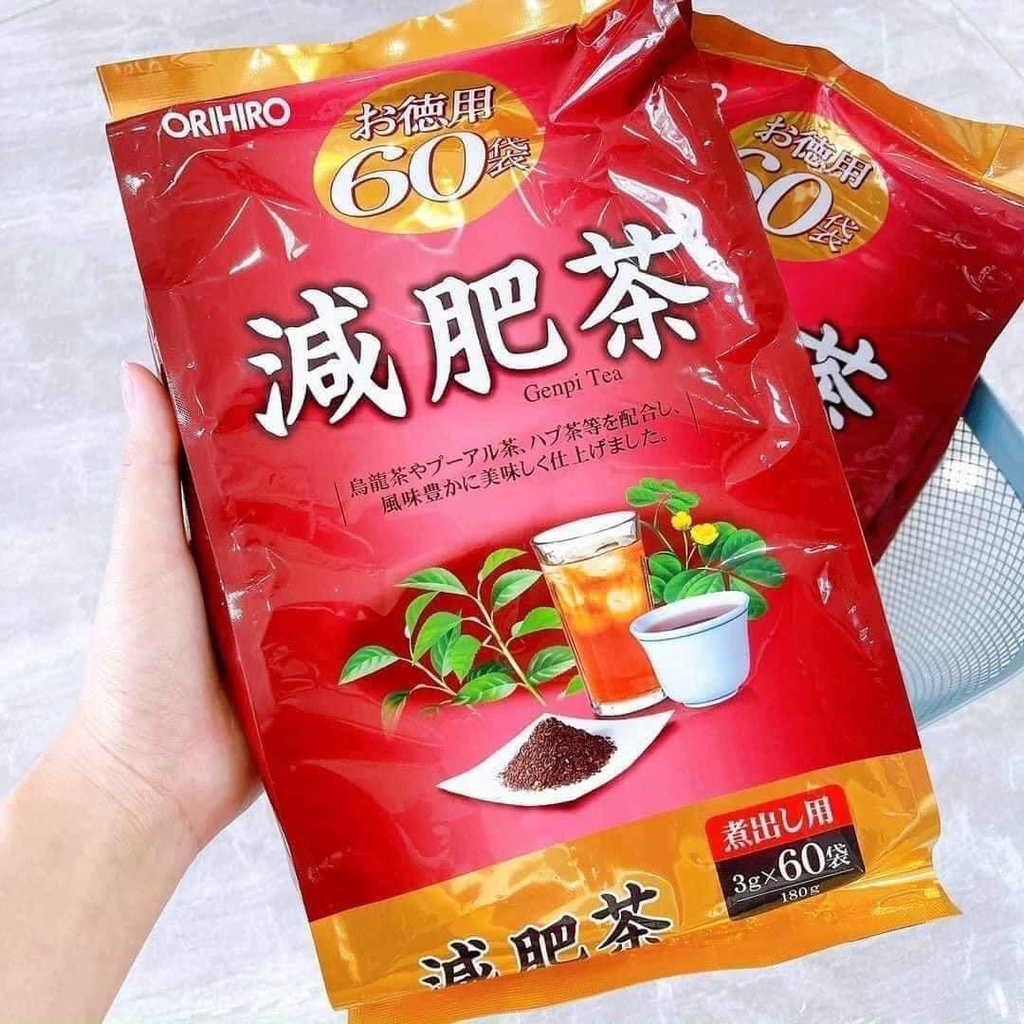 Trà Genpi Orihiro giảm mỡ bụng , giảm cân genbi 60 gói/túi Nhật Bản