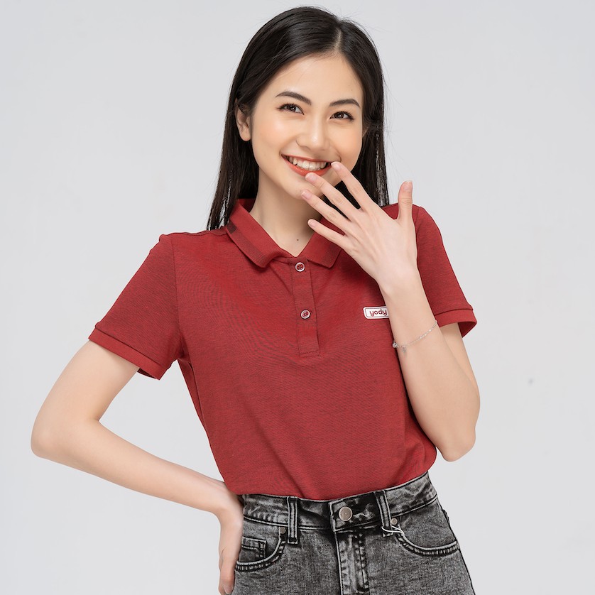 Áo thun polo Yody nữ thiết kế vải đan mắt chim thoáng khí, mềm mịn và thấm hút mồ hôi siêu tốt APN3340 | BigBuy360 - bigbuy360.vn