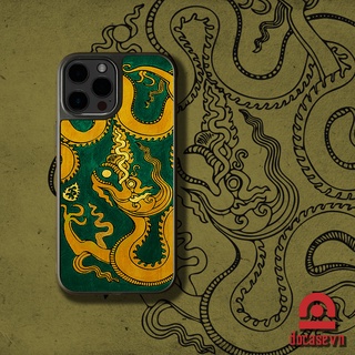 Ốp da đỏ case - mẫu lý long xanh - ốp iphone/samsung - docase.vn