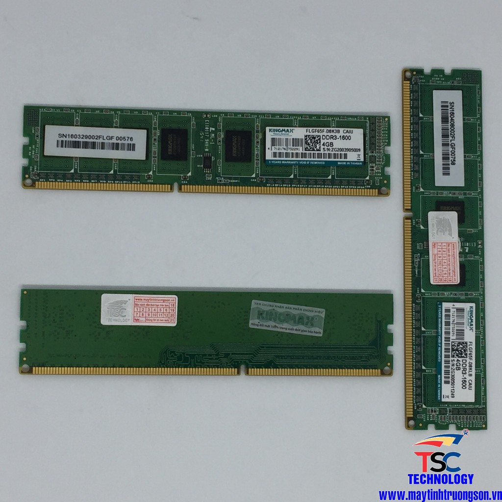 Ram DDR3 KINGMAX GSKILL 4GB Bus 1600 (Đã qua sử dụng còn mới 99%) - Maytinhtruongson.vn