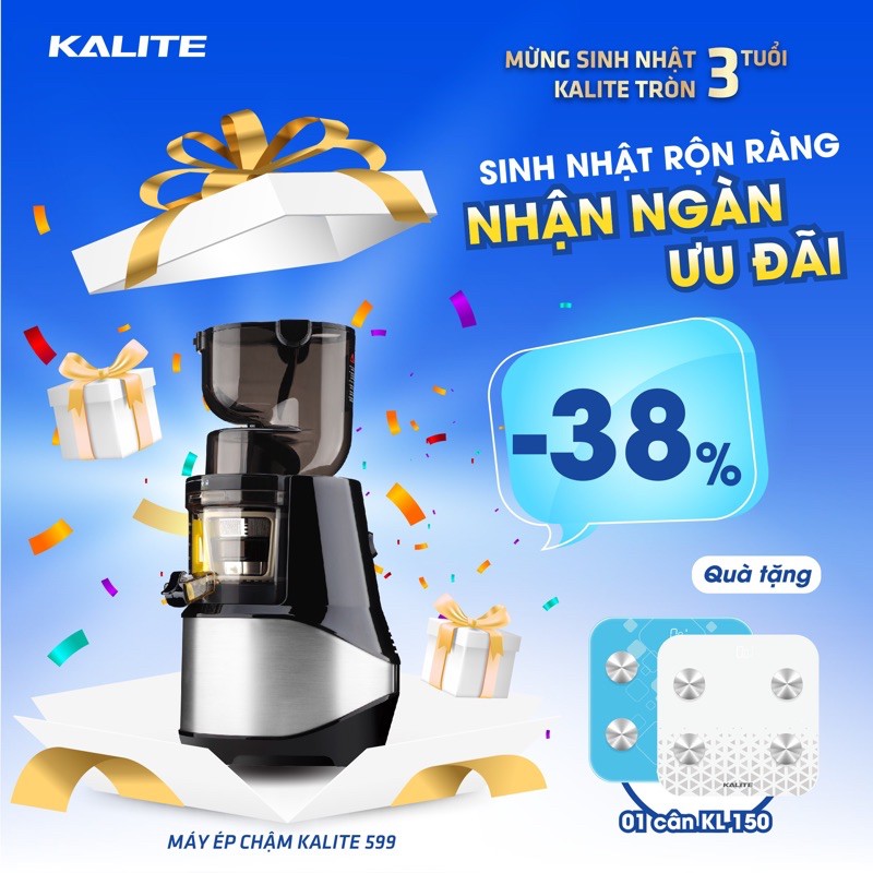 MÁY ÉP CHẬM KALITE KL-599(Kèm Quà Tặng Hấp Dẫn)