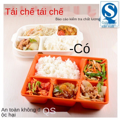 Hộp cơm PP Hộp cơm Bento Lò vi sóng Hộp nhựa Nhật Bản nhiều ngăn với bộ đồ ăn trưa Hộp thức ăn nhanh có nắp đậy