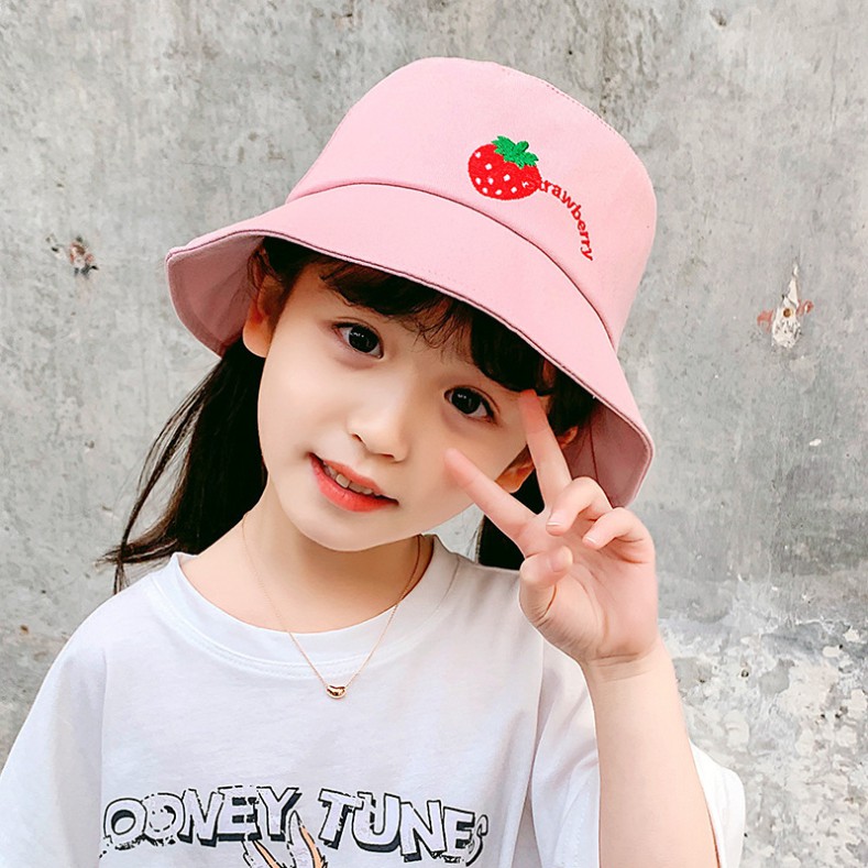 Mũ bucket cho bé gái, bé trai 3-8 tuổi Unifriend-Mũ trẻ em phong cách Nhật Bản UM05
