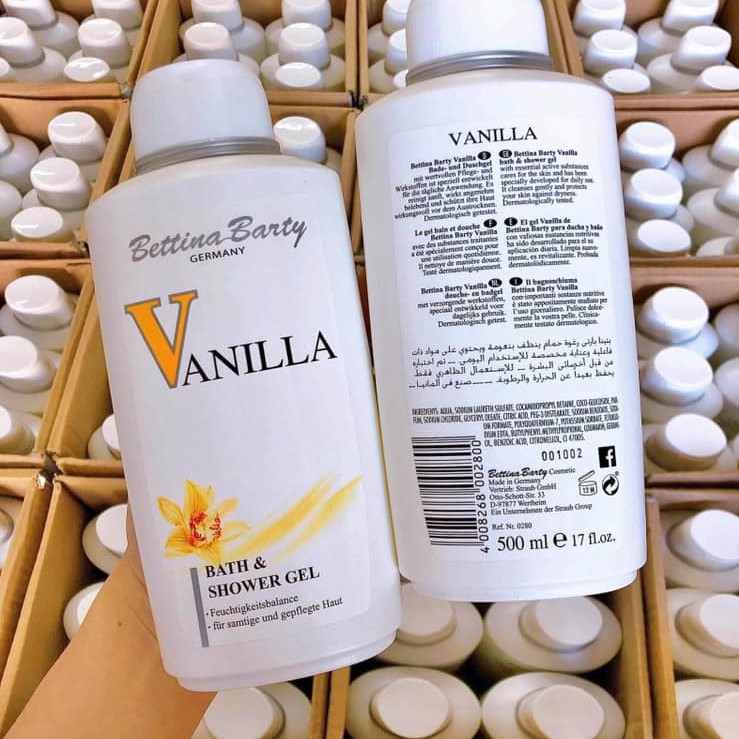 VANILLA ĐỨC - Sữa Tắm Hương Nước Hoa Bettina Barty Vanila Đức 500ML - VANNILA ĐỨC