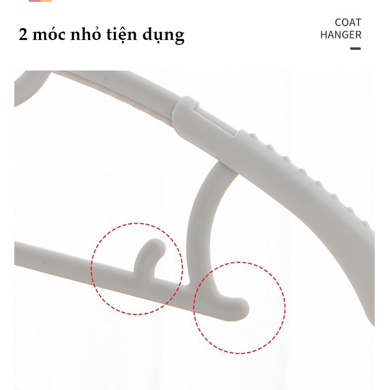 SET 5 cái móc treo quần áo trẻ em đa năng, điều chỉnh độ dài ngắn (Hàng có sẵn)